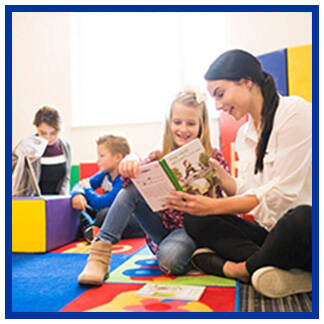 Pediatric SPs reading with students